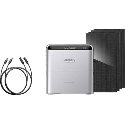 Jackery SolarVault 3 Pro Max Système solaire domestique avec panneaux solaires bifaciaux 2000 W, 1× batterie d’extension BP2500 et 8 câbles d’extension solaire 5 m (configuration 4 panneaux) - Publicité Jackery SolarVault 3 Pro Max Système solaire domestique avec panneaux solaires bifaciaux 2000 W, 1× batterie d’extension BP2500 et 8 câbles d’extension solaire 5 m (configuration 4 panneaux) - Publicité