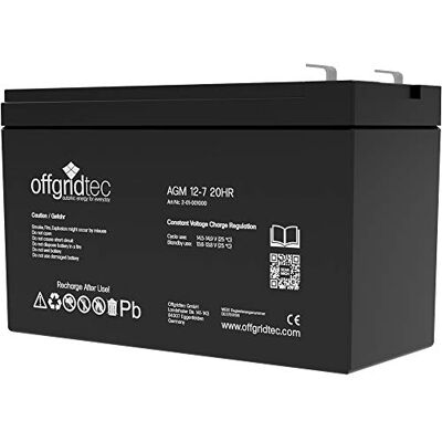 Offgridtec 7 Ah C 10 AGM Batterie solaire pour applications cyclique, 2–01–001000 - Publicité Offgridtec 7 Ah C 10 AGM Batterie solaire pour applications cyclique, 2–01–001000 - Publicité