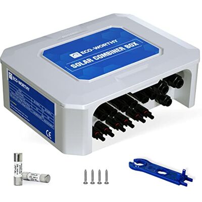 ECO-WORTHY Lot de 6 combinateurs de panneaux solaires PV et disjoncteur 125 A pour panneau solaire et système d'alimentation solaire indépendant du réseau - Publicité ECO-WORTHY Lot de 6 combinateurs de panneaux solaires PV et disjoncteur 125 A pour panneau solaire et système d'alimentation solaire indépendant du réseau - Publicité