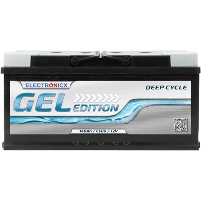 Electronicx GEL 12V 140Ah Batterie à décharge lente – 140 ah Batterie de service sans entretien pour applications solaires, photovoltaïques-bateaux et voiliers-gel, borne positive à droite - Publicité Electronicx GEL 12V 140Ah Batterie à décharge lente – 140 ah Batterie de service sans entretien pour applications solaires, photovoltaïques-bateaux et voiliers-gel, borne positive à droite - Publicité