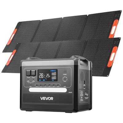 VEVOR Station Électrique Portable 2160 Wh Générateur Solaire Portable 2400 W 2 Panneaux Solaires Pliables 200 W pour Alimentation Camping Véhicules Loisirs, 10 Ports Sortie, Puissance Entrée Réglable - Publicité VEVOR Station Électrique Portable 2160 Wh Générateur Solaire Portable 2400 W 2 Panneaux Solaires Pliables 200 W pour Alimentation Camping Véhicules Loisirs, 10 Ports Sortie, Puissance Entrée Réglable - Publicité