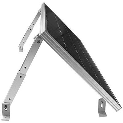 Renogy Supports d'inclinaison réglables pour Panneau Solaire jusqu'à 150 W pour Toit, Camping-Car, Bateau et Toute Surface Plane pour systèmes on-Grid/Off Grid (Support Uniquement) Argenté - Publicité Renogy Supports d'inclinaison réglables pour Panneau Solaire jusqu'à 150 W pour Toit, Camping-Car, Bateau et Toute Surface Plane pour systèmes on-Grid/Off Grid (Support Uniquement) Argenté - Publicité