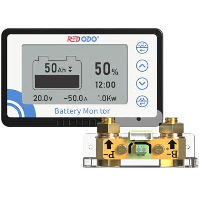 Redodo Moniteur de Batterie 500A, pour Battery 8V-120V Shunt M8, Écran LCD Alarme, Capacité, Puissance, pour Camping-Car, Stockage Domestique, Systèmes Autonomes, Batteries LiFePO4 et Plomb-Acide - Publicité Redodo Moniteur de Batterie 500A, pour Battery 8V-120V Shunt M8, Écran LCD Alarme, Capacité, Puissance, pour Camping-Car, Stockage Domestique, Systèmes Autonomes, Batteries LiFePO4 et Plomb-Acide - Publicité