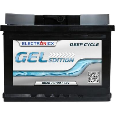Electronicx Batterie Gel 80Ah Edition 80 Ah Solaire Camping-Car Batterie decharge lente pour Panneau Solaire Voiture Electrique Enfant 12 V Batteries Voiture 12V - Publicité Electronicx Batterie Gel 80Ah Edition 80 Ah Solaire Camping-Car Batterie decharge lente pour Panneau Solaire Voiture Electrique Enfant 12 V Batteries Voiture 12V - Publicité