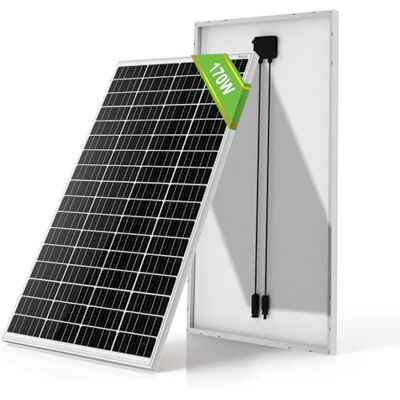 ECO-WORTHY Panneau Solaire 12V 170W, Panneau Monocristallin pour Syetème, Solaire, Jardin, Camping-Car, Bateau et Toit de Maison - Publicité ECO-WORTHY Panneau Solaire 12V 170W, Panneau Monocristallin pour Syetème, Solaire, Jardin, Camping-Car, Bateau et Toit de Maison - Publicité
