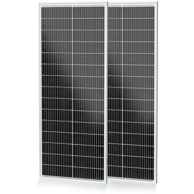 ECO-WORTHY Panneau Solaire 200 W(100Wx2) 18 V 18BB Type N Mono avec Conversion élevée de 25% pour Système Hors réseau sur Balcon, Caravane, Bateau, Toit, Camping, Maison, Yacht - Publicité ECO-WORTHY Panneau Solaire 200 W(100Wx2) 18 V 18BB Type N Mono avec Conversion élevée de 25% pour Système Hors réseau sur Balcon, Caravane, Bateau, Toit, Camping, Maison, Yacht - Publicité