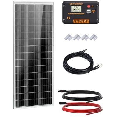 ECO-WORTHY Kit Panneau Solaire 12V 100W 18BB Type N, Rendement 25% avec Régulateur de Charge 30 A, Convient pour Camping-cars, Bateaux et Systèmes Solaires - Publicité ECO-WORTHY Kit Panneau Solaire 12V 100W 18BB Type N, Rendement 25% avec Régulateur de Charge 30 A, Convient pour Camping-cars, Bateaux et Systèmes Solaires - Publicité