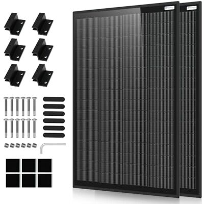 ECO-WORTHY Panneau Solaire Légers de 400 W (2 x 200 W) avec Support, Type N, Panneaux Solaires 18BB, Rendement élevé de 25%, Idéaux pour Recharger les Batteries, pour Balcon, Jardin, RV - Publicité ECO-WORTHY Panneau Solaire Légers de 400 W (2 x 200 W) avec Support, Type N, Panneaux Solaires 18BB, Rendement élevé de 25%, Idéaux pour Recharger les Batteries, pour Balcon, Jardin, RV - Publicité