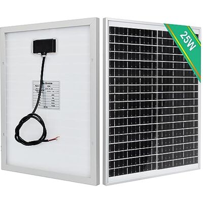 ECO-WORTHY Panneau Solaire 25W 12V étanche IP65 pour voiture, camionnette, bateau, camping, voyage - Publicité ECO-WORTHY Panneau Solaire 25W 12V étanche IP65 pour voiture, camionnette, bateau, camping, voyage - Publicité