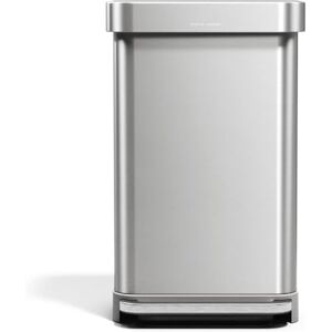 Poubelle Rectangulaire en Acier Inoxydable 45L simplehuman - Pedale, Fermeture Silencieuse - Publicité Poubelle Rectangulaire en Acier Inoxydable 45L simplehuman - Pedale, Fermeture Silencieuse - Publicité