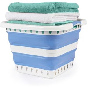 Beldray Panier à linge pliable 40L – Panier de lavage rabattable, compact, facile à nettoyer, poignées de transport pratiques, bac de rangement pop-up, bassine portable pour lessive, bleu - Publicité Beldray Panier à linge pliable 40L – Panier de lavage rabattable, compact, facile à nettoyer, poignées de transport pratiques, bac de rangement pop-up, bassine portable pour lessive, bleu - Publicité
