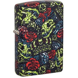 Zippo Lighter, Brass, Reg Glow in Dark Matte, One Size 49696 - Publicité Zippo Lighter, Brass, Reg Glow in Dark Matte, One Size 49696 - Publicité