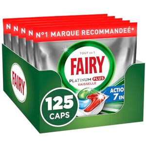 Antikal Fairy Platinum Plus Tablettes Lave-Vaisselle Propreté Intense, 125 Tablettes (25x5), Technologie Anti-Terne, Redonne l'Éclat, Prévient le Calcaire, Pré-Lavage Intégré, Efficace en Cycle Court - Publicité Antikal Fairy Platinum Plus Tablettes Lave-Vaisselle Propreté Intense, 125 Tablettes (25x5), Technologie Anti-Terne, Redonne l'Éclat, Prévient le Calcaire, Pré-Lavage Intégré, Efficace en Cycle Court - Publicité