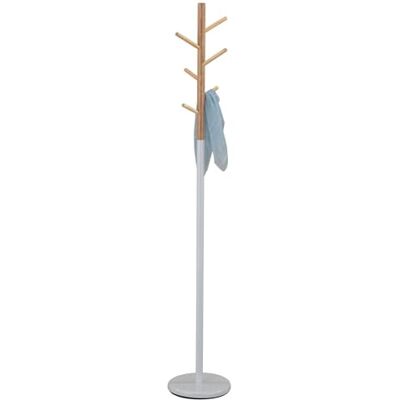 IDIMEX Porte-Manteaux Enrico Portant à vêtements sur Pied en Forme d'arbre avec 6 Crochets sur différentes hauteurs, Bicolore en métal laqué Blanc et Bois - Publicité IDIMEX Porte-Manteaux Enrico Portant à vêtements sur Pied en Forme d'arbre avec 6 Crochets sur différentes hauteurs, Bicolore en métal laqué Blanc et Bois - Publicité