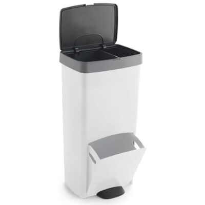 KITCHEN MOVE Poubelle de cuisine tri sélectif verticale 70 litres PICEA Blanc double compartiment - Publicité KITCHEN MOVE Poubelle de cuisine tri sélectif verticale 70 litres PICEA Blanc double compartiment - Publicité