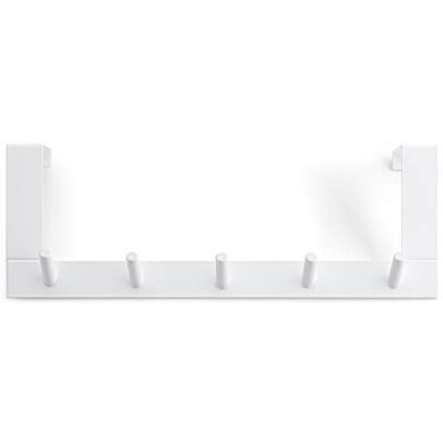 Rayen Cintre 5 crochets Porte-manteau Barre de crochet Accroche-porte Multifonctionnel Gain de place Blanc 36 cm x 12,5 cm x 4 cm - Publicité Rayen Cintre 5 crochets Porte-manteau Barre de crochet Accroche-porte Multifonctionnel Gain de place Blanc 36 cm x 12,5 cm x 4 cm - Publicité