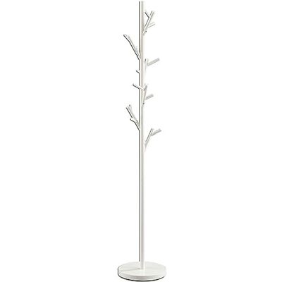 IDIMEX Porte-Manteaux ZENO Portant à vêtements sur Pied en Forme d'arbre avec 6 Crochets sur différentes hauteurs, en métal laqué Blanc - Publicité IDIMEX Porte-Manteaux ZENO Portant à vêtements sur Pied en Forme d'arbre avec 6 Crochets sur différentes hauteurs, en métal laqué Blanc - Publicité