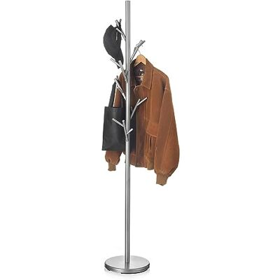 IDIMEX Porte-Manteaux ZENO Portant à vêtements sur Pied en Forme d'arbre avec 6 Crochets sur différentes hauteurs, en métal laqué Gris - Publicité IDIMEX Porte-Manteaux ZENO Portant à vêtements sur Pied en Forme d'arbre avec 6 Crochets sur différentes hauteurs, en métal laqué Gris - Publicité
