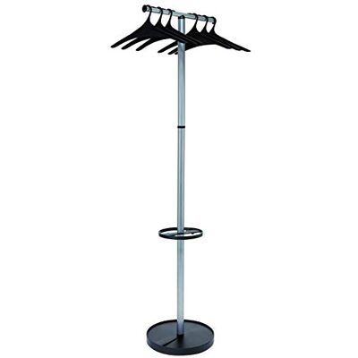 ALBA PMWAVE2 Portemanteau Wave2 Acier Gris Métal / Noir Livre avec 6 Cintres - Publicité ALBA PMWAVE2 Portemanteau Wave2 Acier Gris Métal / Noir Livre avec 6 Cintres - Publicité