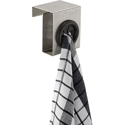 WENKO Crochet de Cuisine Push, Acier Inoxydable, 5 x 6 x 4 cm, Argent Mat - Publicité WENKO Crochet de Cuisine Push, Acier Inoxydable, 5 x 6 x 4 cm, Argent Mat - Publicité