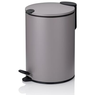kela Seau à cosmétiques 3l gris clair mat, couvercle Silent-Close, poubelle à pédale salle de bains MATS, poubelle de salle de bains avec seau intérieur et anse de transport - Publicité kela Seau à cosmétiques 3l gris clair mat, couvercle Silent-Close, poubelle à pédale salle de bains MATS, poubelle de salle de bains avec seau intérieur et anse de transport - Publicité