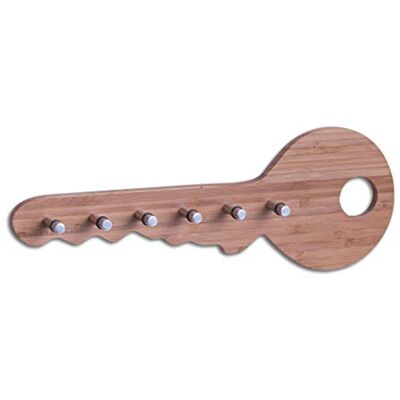 ZELLER PORTE-CLÉS - Bambou, 6 crochets, Marron - Publicité ZELLER PORTE-CLÉS - Bambou, 6 crochets, Marron - Publicité