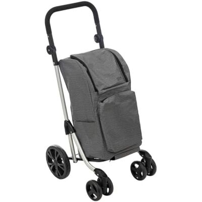 5 five simply smart 5five Chariot Pliant 4 Roues Gris 46L Poignée Réglable Poches Zippées Compartiment Fraîcheur Léger Courses et Marché Extérieur - Publicité 5 five simply smart 5five Chariot Pliant 4 Roues Gris 46L Poignée Réglable Poches Zippées Compartiment Fraîcheur Léger Courses et Marché Extérieur - Publicité