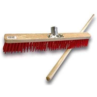 KIBROS Balai d'atelier Type cantonnier manché Piste Extérieur Longueur 60 cm Garnissage Brosse PVC Rouge Semelle Bois Douille métal boulonnée Ø 28 mm Manche Bois 1,40 m 2360BMb - Publicité KIBROS Balai d'atelier Type cantonnier manché Piste Extérieur Longueur 60 cm Garnissage Brosse PVC Rouge Semelle Bois Douille métal boulonnée Ø 28 mm Manche Bois 1,40 m 2360BMb - Publicité