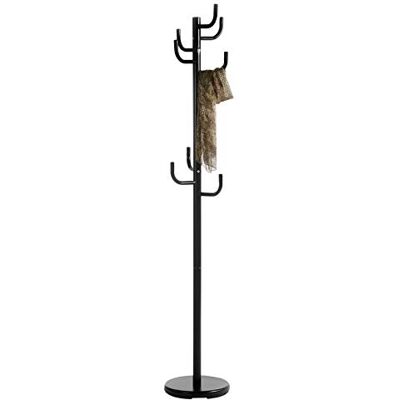 IDIMEX Porte-Manteaux Mila Portant pour vêtements sur Pied Hauteur 174 cm Socle Rond et 8 Crochets Dont 3 à mi-Hauteur, Meuble d'entrée en métal laqué Noir - Publicité IDIMEX Porte-Manteaux Mila Portant pour vêtements sur Pied Hauteur 174 cm Socle Rond et 8 Crochets Dont 3 à mi-Hauteur, Meuble d'entrée en métal laqué Noir - Publicité