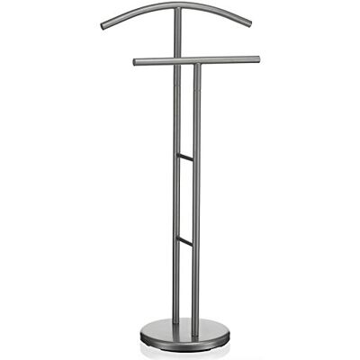 IDIMEX Valet de chambre LAURENZ valet de nuit porte vêtements en métal laqué gris - Publicité IDIMEX Valet de chambre LAURENZ valet de nuit porte vêtements en métal laqué gris - Publicité