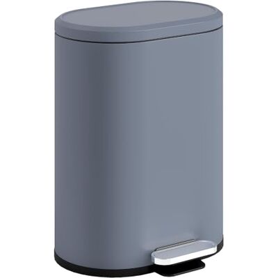 HOMCOM Poubelle cuisine 6L compacte à pédale avec seau amovible grise En Métal, Couvercle à Fermeture Douce, Anti-Traces de Doigts, pour Chambre, Salle de Bain, Bureau - Publicité HOMCOM Poubelle cuisine 6L compacte à pédale avec seau amovible grise En Métal, Couvercle à Fermeture Douce, Anti-Traces de Doigts, pour Chambre, Salle de Bain, Bureau - Publicité