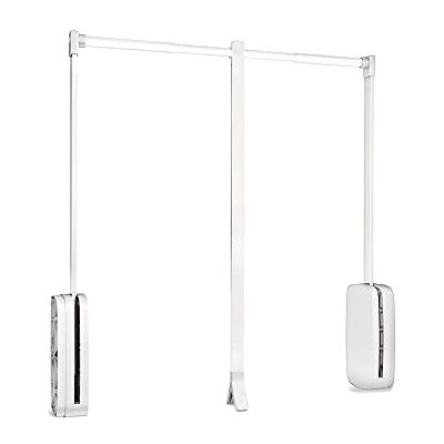 Emuca Penderie rabattable pour armoire Sling, 450-600mm, Plastique blanc, Acier et Plastique. Publicité Emuca Penderie rabattable pour armoire Sling, 450-600mm, Plastique blanc, Acier et Plastique. Publicité