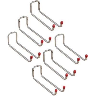 Gedotec Lot de 6 crochets muraux à visser en acier galvanisé Duo 6 crochets pour appareils Longueur : 325 mm avec matériel de fixation Crochet polyvalent en métal Support mural Garage - Publicité Gedotec Lot de 6 crochets muraux à visser en acier galvanisé Duo 6 crochets pour appareils Longueur : 325 mm avec matériel de fixation Crochet polyvalent en métal Support mural Garage - Publicité