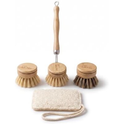 Joeji's Kitchen - Bamboo Dish Brush - Replaceable Heads - Publicité Joeji's Kitchen - Bamboo Dish Brush - Replaceable Heads - Publicité
