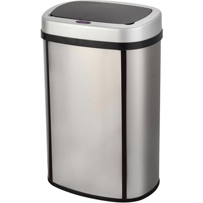 KITCHEN MOVE Poubelle de cuisine automatique 58L MAJESTIC SILVER grande capacité en INOX brossé avec cerclage - Publicité KITCHEN MOVE Poubelle de cuisine automatique 58L MAJESTIC SILVER grande capacité en INOX brossé avec cerclage - Publicité