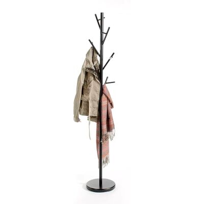 IDIMEX Porte-Manteaux ZENO Portant à vêtements sur Pied en Forme d'arbre avec 6 Crochets sur différentes hauteurs, en métal laqué Noir - Publicité IDIMEX Porte-Manteaux ZENO Portant à vêtements sur Pied en Forme d'arbre avec 6 Crochets sur différentes hauteurs, en métal laqué Noir - Publicité