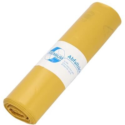 Deiss Premium 13704 Sacs poubelle jaunes 70L - Trash Bags - Publicité Deiss Premium 13704 Sacs poubelle jaunes 70L - Trash Bags - Publicité