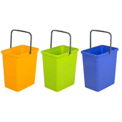 BRANQ - HOME ESSENTIAL Ensemble de 3 paniers de tri des déchets - Matériau BPA de haute qualité - Publicité BRANQ - HOME ESSENTIAL Ensemble de 3 paniers de tri des déchets - Matériau BPA de haute qualité - Publicité