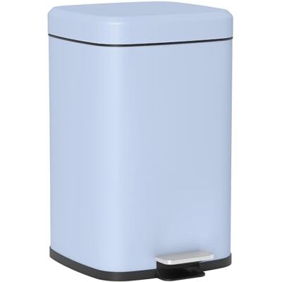 HOMCOM 20L Poubelle Cuisine Bleu Clair - Poubelle avec couvercle à fermeture douce - Publicité HOMCOM 20L Poubelle Cuisine Bleu Clair - Poubelle avec couvercle à fermeture douce - Publicité