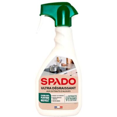 SPADO Dégraissant aux extraits d'algues Nettoie en profondeur Dissout les graisses Parfum bambou Contact alimentaire Format gel 500 ml Fabrication française - Publicité SPADO Dégraissant aux extraits d'algues Nettoie en profondeur Dissout les graisses Parfum bambou Contact alimentaire Format gel 500 ml Fabrication française - Publicité