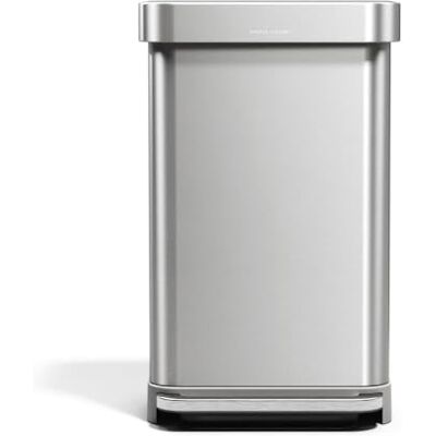 Poubelle Rectangulaire en Acier Inoxydable 45L simplehuman - Pedale, Fermeture Silencieuse - Publicité Poubelle Rectangulaire en Acier Inoxydable 45L simplehuman - Pedale, Fermeture Silencieuse - Publicité