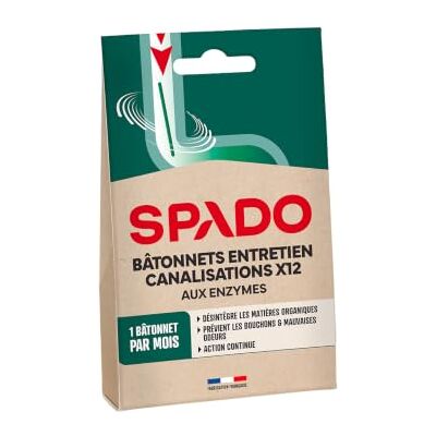 Spado - Bâtonnets entretien canalisations - 12-pack - Drain cleaner sticks - Publicité Spado - Bâtonnets entretien canalisations - 12-pack - Drain cleaner sticks - Publicité