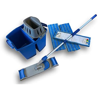 KIBROS Kit Lave Sol Easy Press Pro Seau double Compartiment avec Tuyau de Remplissage Aquafill 3 Franges Micro Easy Manche Télescopique 80/140 cm Nettoyage Efficace EASYKIT2 - Publicité KIBROS Kit Lave Sol Easy Press Pro Seau double Compartiment avec Tuyau de Remplissage Aquafill 3 Franges Micro Easy Manche Télescopique 80/140 cm Nettoyage Efficace EASYKIT2 - Publicité