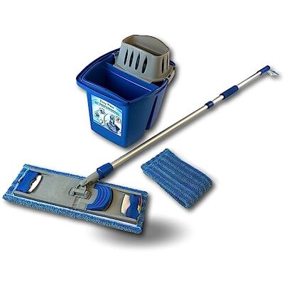 KIBROS Kit lave sol easy press pro double compartiment Nettoyage des sols 3 franges micro easy Manche télescopique Seau plastique Panier essoreur Balai à frange easy press EASYKIT - Publicité KIBROS Kit lave sol easy press pro double compartiment Nettoyage des sols 3 franges micro easy Manche télescopique Seau plastique Panier essoreur Balai à frange easy press EASYKIT - Publicité