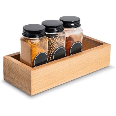 Boîte de Rangement en Bois Buchholz 22x9x5cm - Organisateur Cuisine Bureau - Publicité Boîte de Rangement en Bois Buchholz 22x9x5cm - Organisateur Cuisine Bureau - Publicité