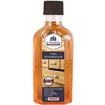 SPADO St Wandrille Soin Régénérateur Bois Clair Nettoie & Rénove les Meubles et Surfaces en Bois Ravive la Teinte des Meubles Ternis Fabrication Française 125 ml - Publicité SPADO St Wandrille Soin Régénérateur Bois Clair Nettoie & Rénove les Meubles et Surfaces en Bois Ravive la Teinte des Meubles Ternis Fabrication Française 125 ml - Publicité