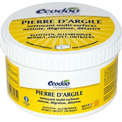 Ecodoo Pierre d'argile polyvalente - 300g - Nettoyant multi-surfaces - Publicité Ecodoo Pierre d'argile polyvalente - 300g - Nettoyant multi-surfaces - Publicité