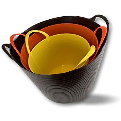 KIBROS Bassine Pliable Ultra résistante I Seau Souple Assortiment 3 seaux 14, 25, 36 litres Bassine en Plastique Flexible et résistante Grande bassine Polyvalente JKITSO - Publicité KIBROS Bassine Pliable Ultra résistante I Seau Souple Assortiment 3 seaux 14, 25, 36 litres Bassine en Plastique Flexible et résistante Grande bassine Polyvalente JKITSO - Publicité