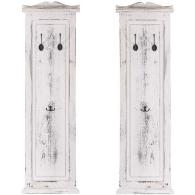 Mendler 2X patère, portemanteau, vestiaire Ouvert, 28x3,5x109cm Shabby, Vintage, Blanc - Publicité Mendler 2X patère, portemanteau, vestiaire Ouvert, 28x3,5x109cm Shabby, Vintage, Blanc - Publicité