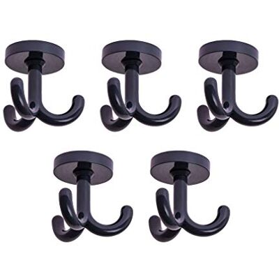 Gedotec KITA RAL 7016 Lot de 5 crochets rotatifs en plastique Triple crochet anthracite Pour plafond, garde-robe, maternelle, patère rotative à visser - Publicité Gedotec KITA RAL 7016 Lot de 5 crochets rotatifs en plastique Triple crochet anthracite Pour plafond, garde-robe, maternelle, patère rotative à visser - Publicité